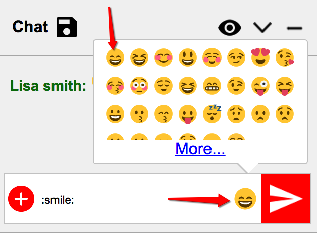 What is the full list of emoticons?